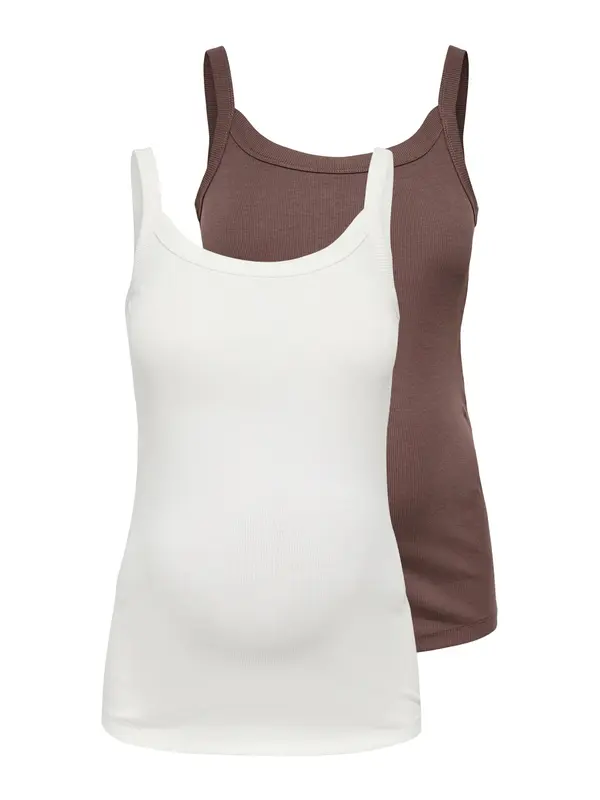 Only Maternity Only Maternity Top  moka smeđa / bijela