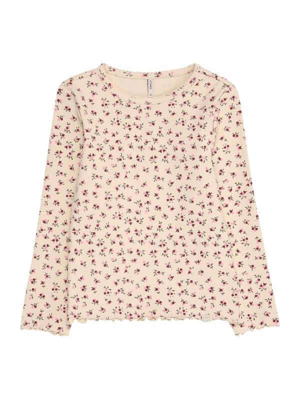 Only Mini Only Mini Majica 'KMGTRINNY'  svijetlosiva / tamno zelena / roza / boja vina