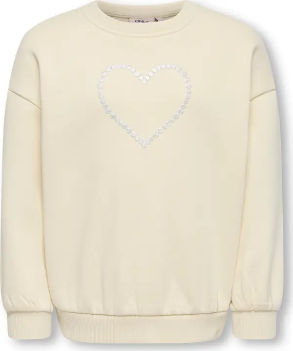Only Mini Only Mini Sweater majica 'KMGKATE'  šampanjac / srebro