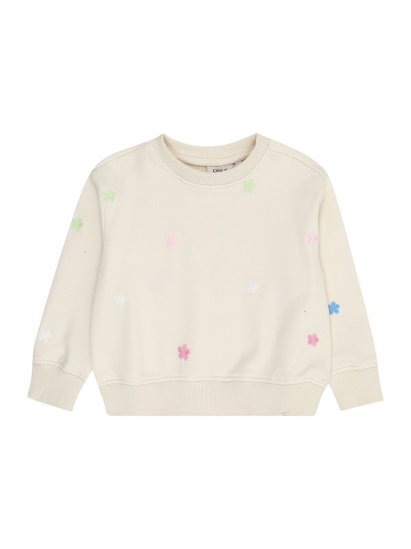 Only Mini Only Mini Sweater majica 'KMGLAVINA'  sivkasto bež / azur / svijetlozelena / roza