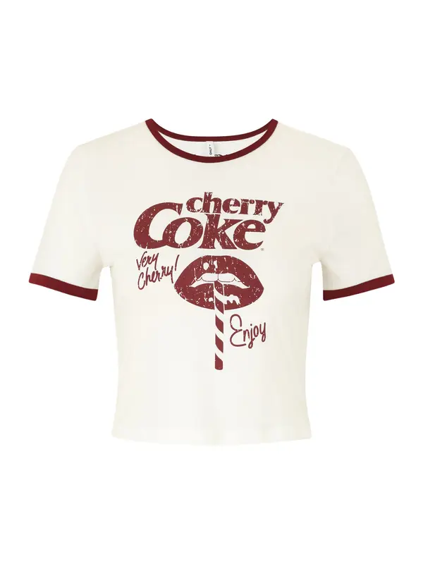 Only Petite Only Petite Majica 'ONLCOCA COLA'  boja vina / bijela