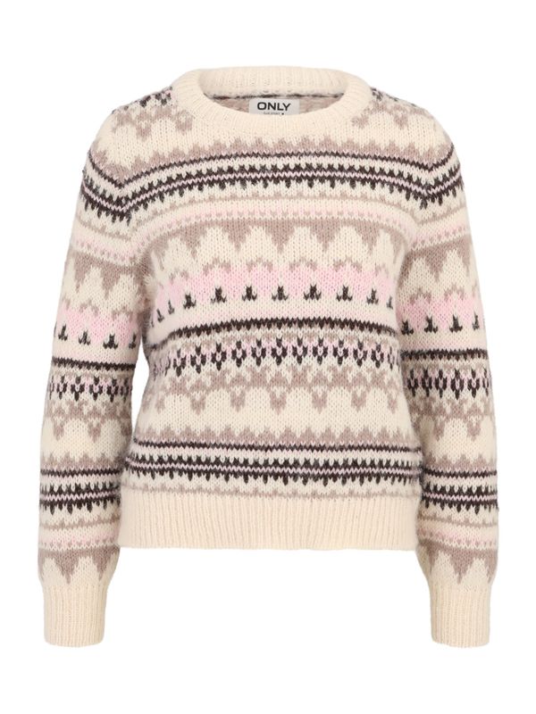 Only Petite Only Petite Pulover  taupe siva / svijetlosiva / rosé / crna