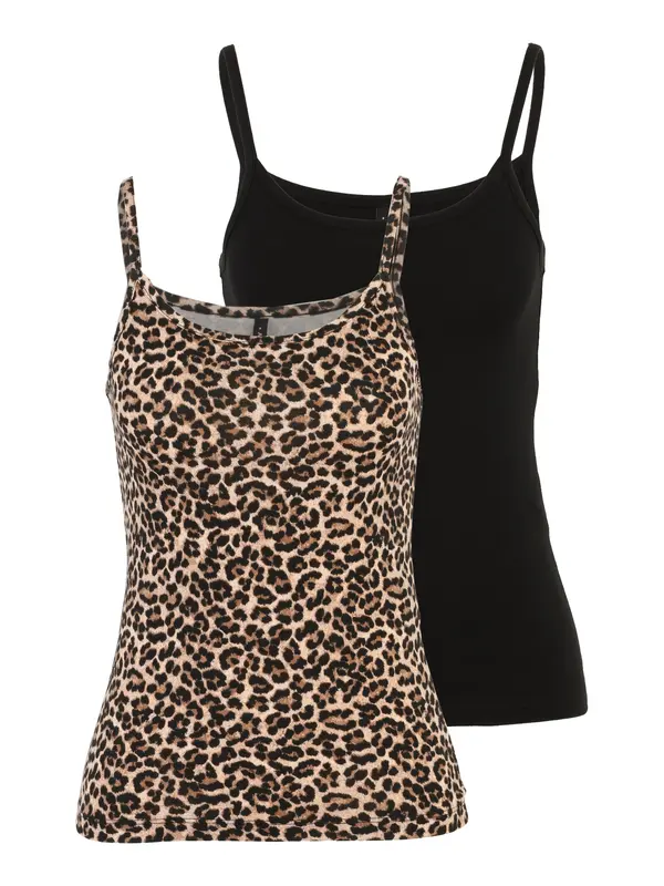 Only Petite Only Petite Top 'ONLLOVE'  ecru/prljavo bijela / tamno bež / crna