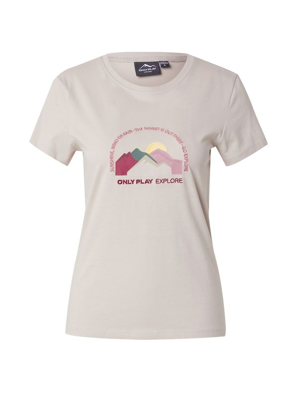 ONLY PLAY ONLY PLAY Tehnička sportska majica 'ONPSUNNY'  žuta / taupe siva / tamno zelena / boja vina