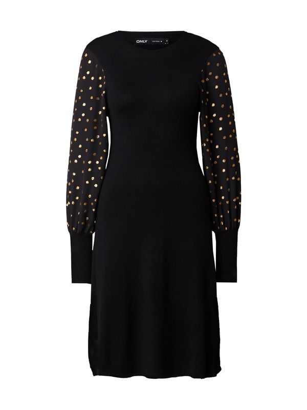 ONLY ONLY Pletena haljina  zlatna / crna