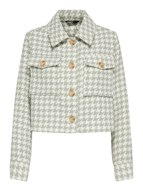 ONLY ONLY Prijelazna jakna 'KIMMIE'  zelena / bijela