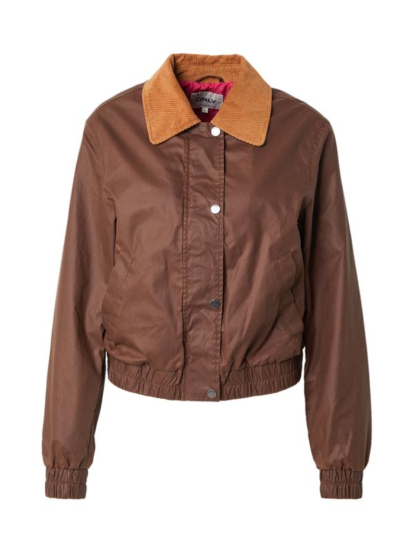 ONLY ONLY Prijelazna jakna 'ONLELENA'  konjak / tamno smeđa