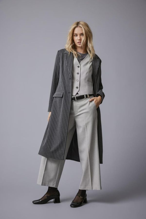 ONLY ONLY Prijelazni kaput 'ONLVERONICA'  tamo siva / bijela