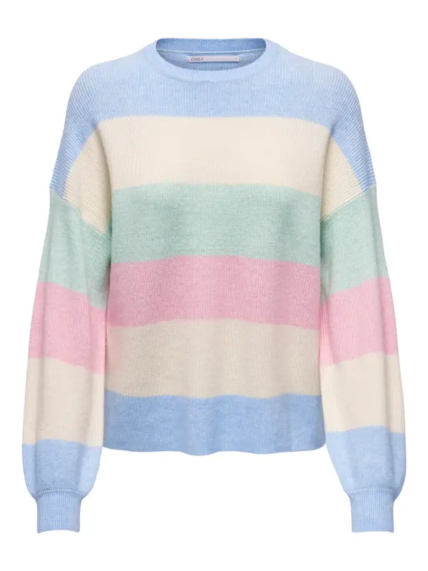 ONLY ONLY Pulover 'Atia'  boja pijeska / sivkasto plava / pastelno zelena / svijetloroza