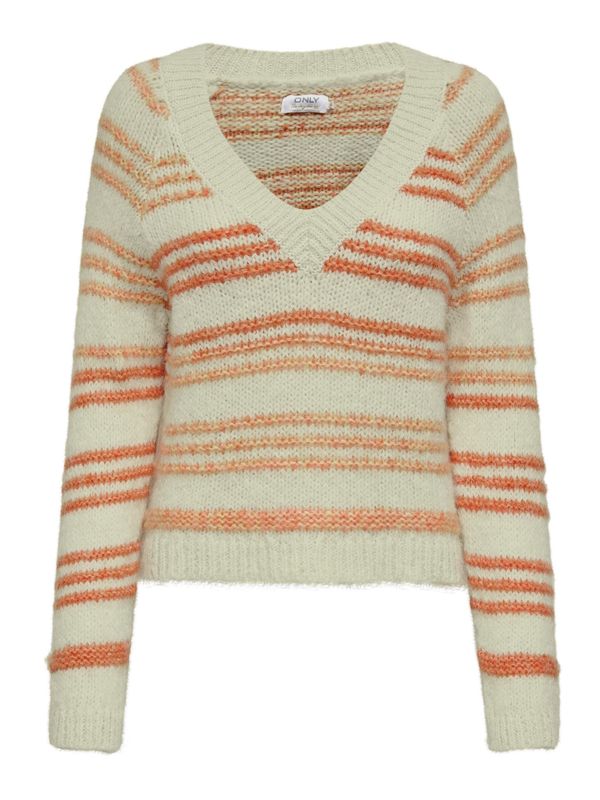 ONLY ONLY Pulover 'BAILEY'  sivkasto bež / koraljna