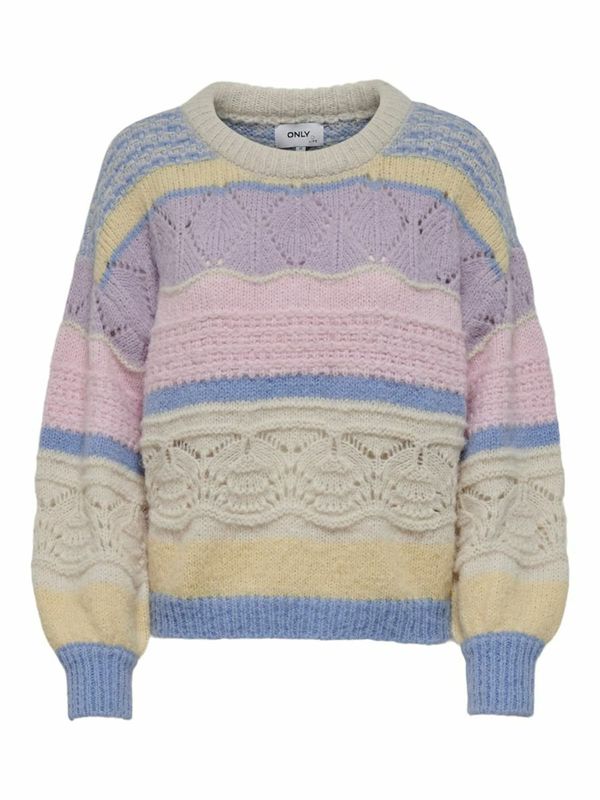 ONLY ONLY Pulover  bež / plava / žuta / roza