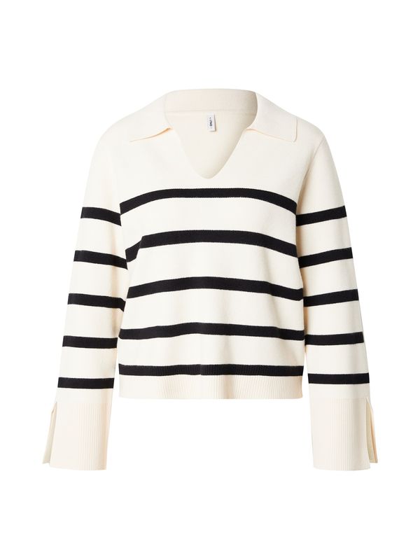 ONLY ONLY Pulover  boja pijeska / crna