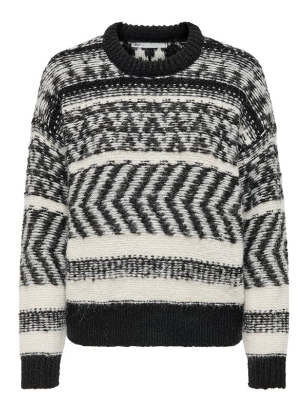 ONLY ONLY Pulover  crna / bijela