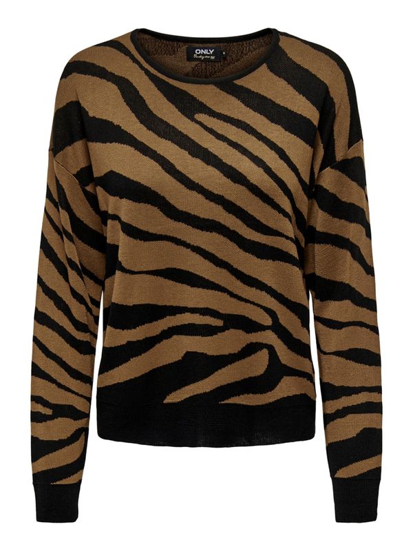 ONLY ONLY Pulover 'Kelly'  smeđa / crna
