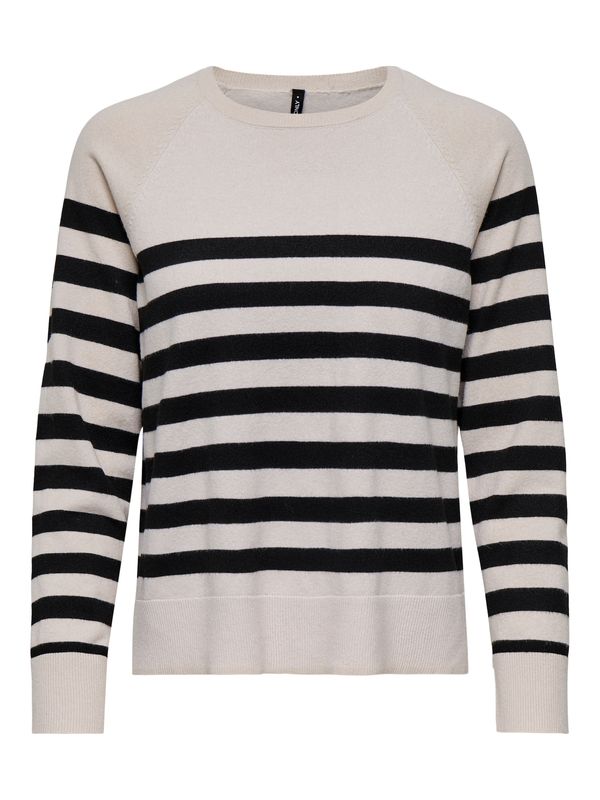 ONLY ONLY Pulover 'ONLAMA LIFE'  sivkasto bež / crna