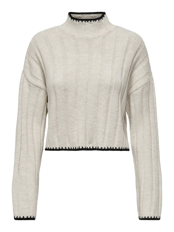 ONLY ONLY Pulover 'ONLCHICK STITCH'  bež / crna