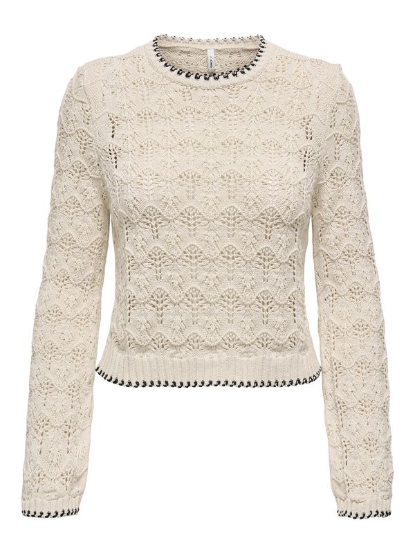 ONLY ONLY Pulover 'ONLCRYSTAL'  bež / crna