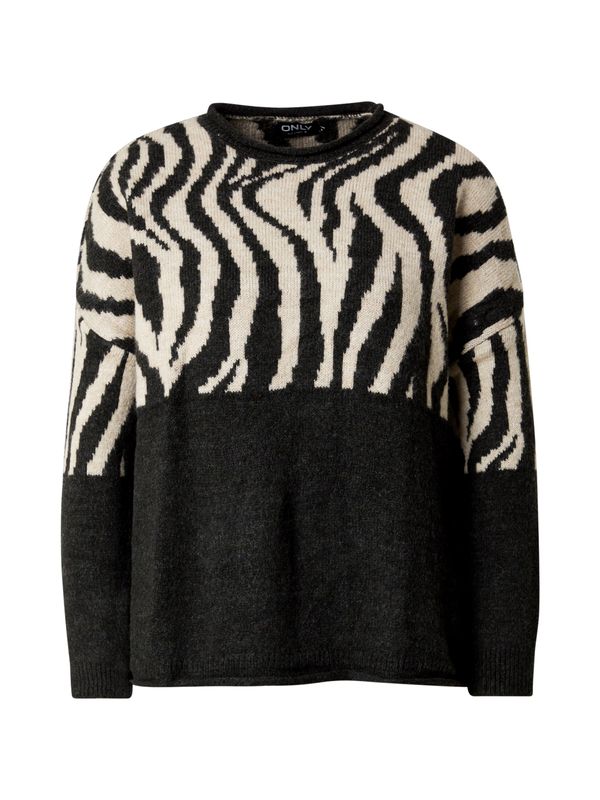 ONLY ONLY Pulover 'ONLJADE'  svijetlobež / crna melange
