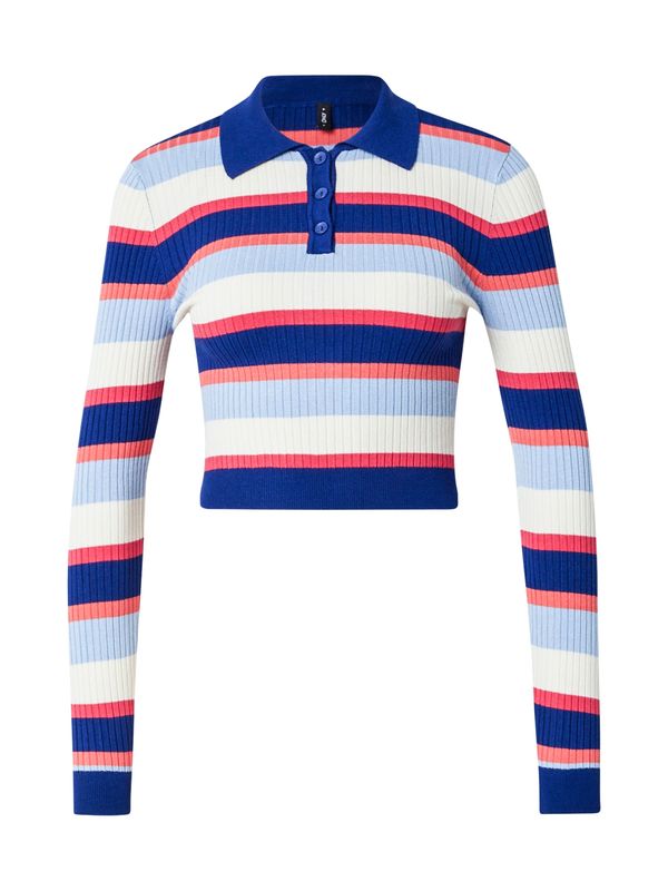 ONLY ONLY Pulover 'ONLKAROL'  tamno plava / narančasta / jarko crvena / bijela