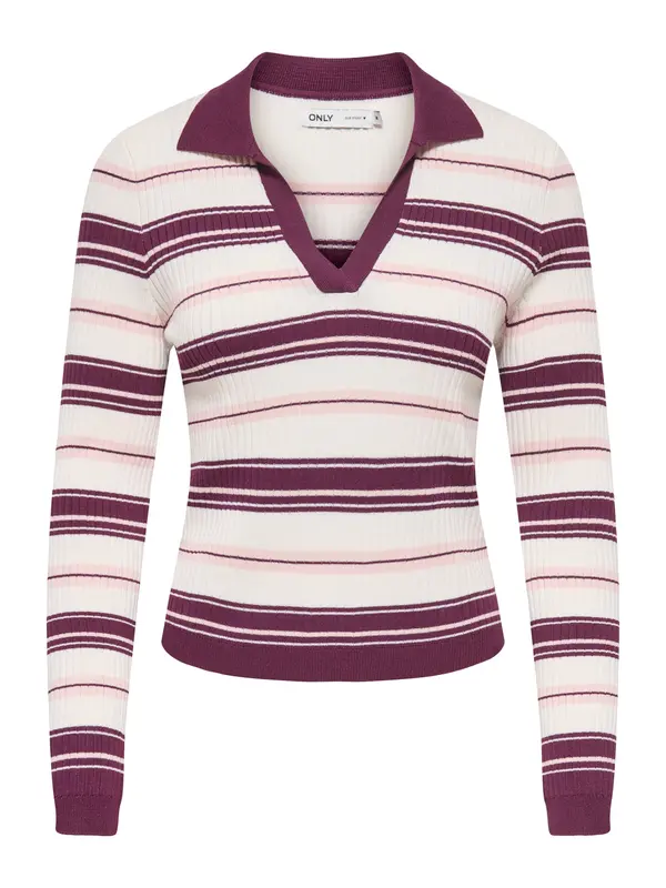 ONLY ONLY Pulover 'ONLKaya'  sivkasto ljubičasta (mauve) / roza / crvena ljubičasta / bijela