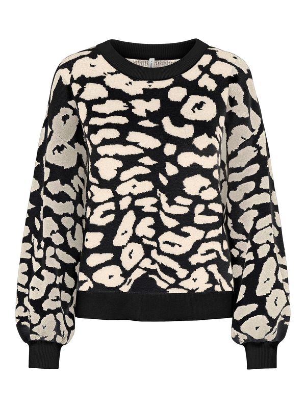 ONLY ONLY Pulover 'ONLLIMA'  svijetlobež / crna