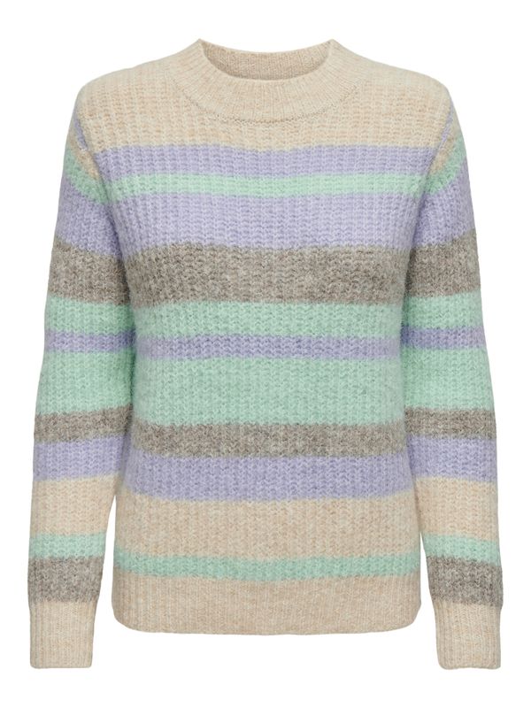 ONLY ONLY Pulover 'ONLMAGGIE'  bež / golublje plava / siva melange / svijetlozelena