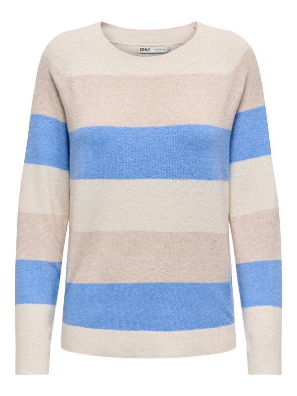 ONLY ONLY Pulover 'ONLRICA'  bež / bež melange / azur