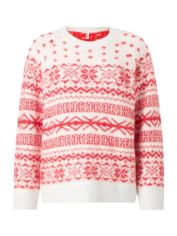 ONLY ONLY Pulover 'ONLXMAS NORDIC'  crvena / bijela