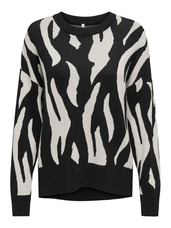 ONLY ONLY Pulover  svijetlosiva / crna