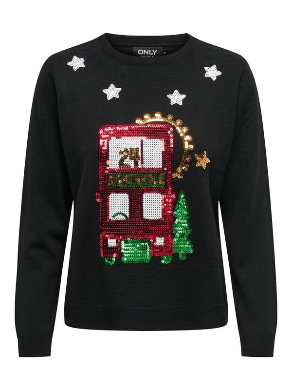 ONLY ONLY Pulover 'XMAS'  travnato zelena / crvena / crna / bijela