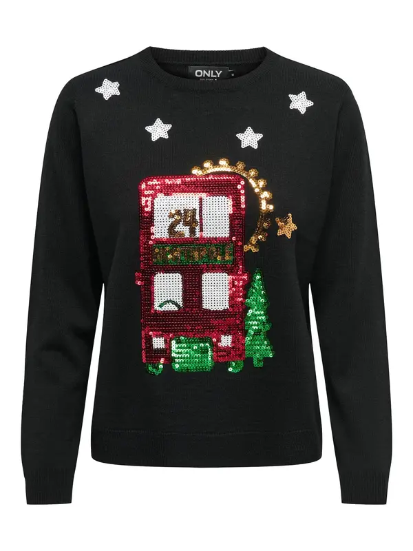 ONLY ONLY Pulover 'XMAS'  travnato zelena / crvena / crna / bijela