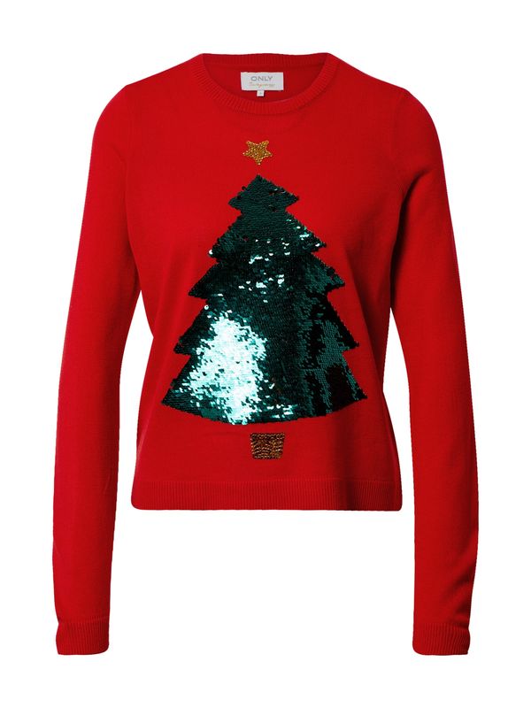 ONLY ONLY Pulover 'Xmas'  zlatna / zelena / crvena