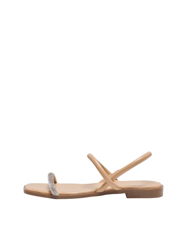 ONLY ONLY Sandale s remenčićima 'MILAN'  svijetlosmeđa / srebro