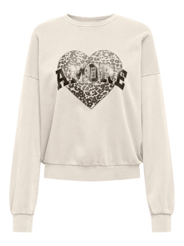 ONLY ONLY Sweater majica  bež / crna