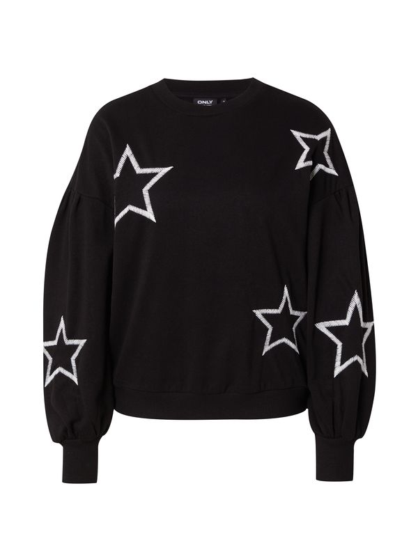 ONLY ONLY Sweater majica 'ONLBROOKE'  crna / bijela