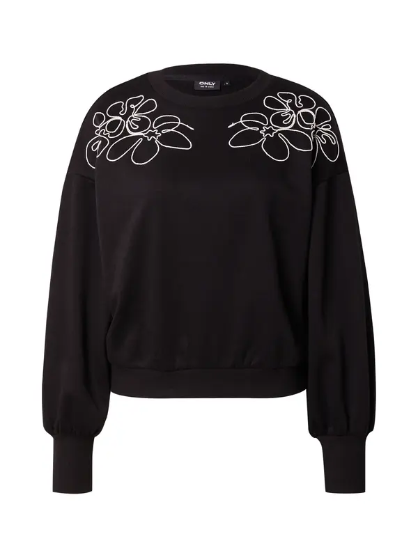 ONLY ONLY Sweater majica 'ONLBROOKE'  crna / bijela