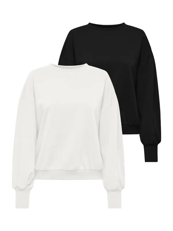 ONLY ONLY Sweater majica 'ONLBROOKE'  crna / bijela