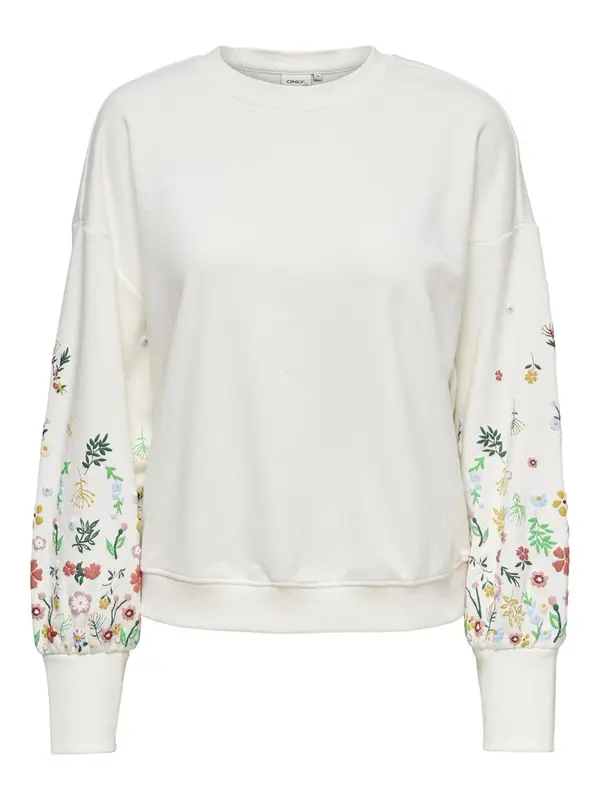 ONLY ONLY Sweater majica 'ONLBrooke'  menta / tamno zelena / narančasta / bijela