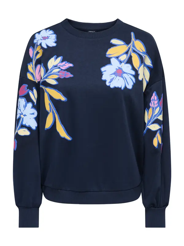 ONLY ONLY Sweater majica 'ONLBrooke'  mornarsko plava / svijetloplava / limun / prljavo roza