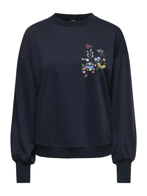 ONLY ONLY Sweater majica 'ONLBrooke'  mornarsko plava / žuta / roza