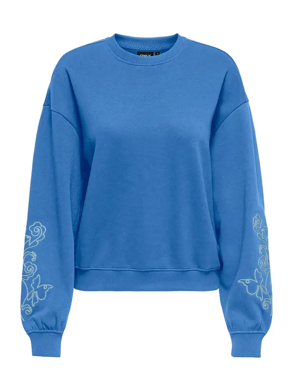 ONLY ONLY Sweater majica 'ONLBROOKE'  plava / bijela