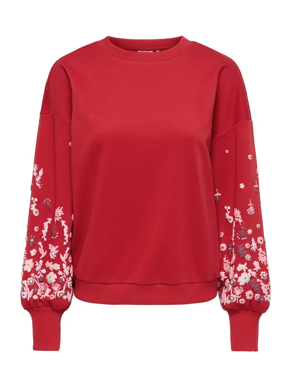ONLY ONLY Sweater majica 'ONLBROOKE'  puder roza / prljavo roza / crvena