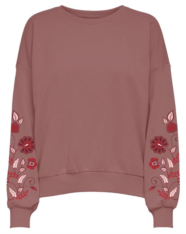 ONLY ONLY Sweater majica 'ONLBROOKE'  roza / rosé / burgund