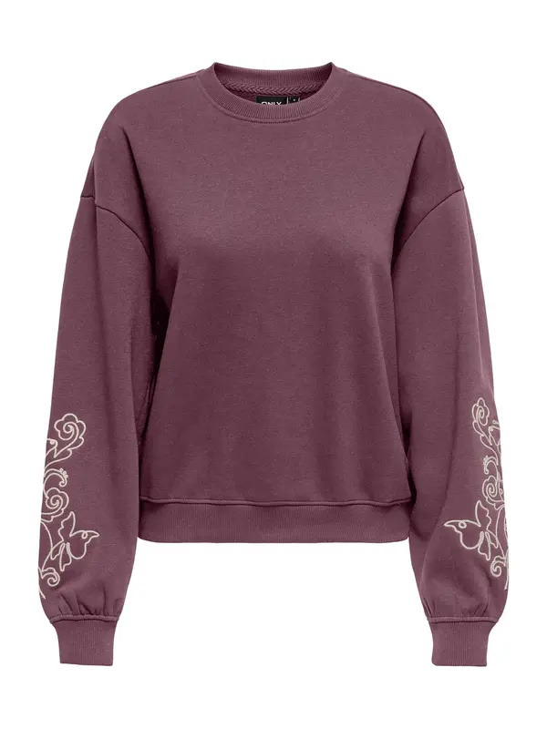 ONLY ONLY Sweater majica 'ONLBROOKE'  svijetlobež / patlidžan