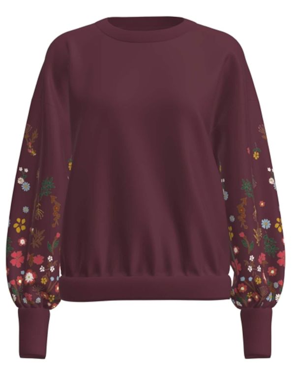 ONLY ONLY Sweater majica 'ONLBROOKE'  svijetloplava / narančasto žuta / kraljevski zelena / boja vina