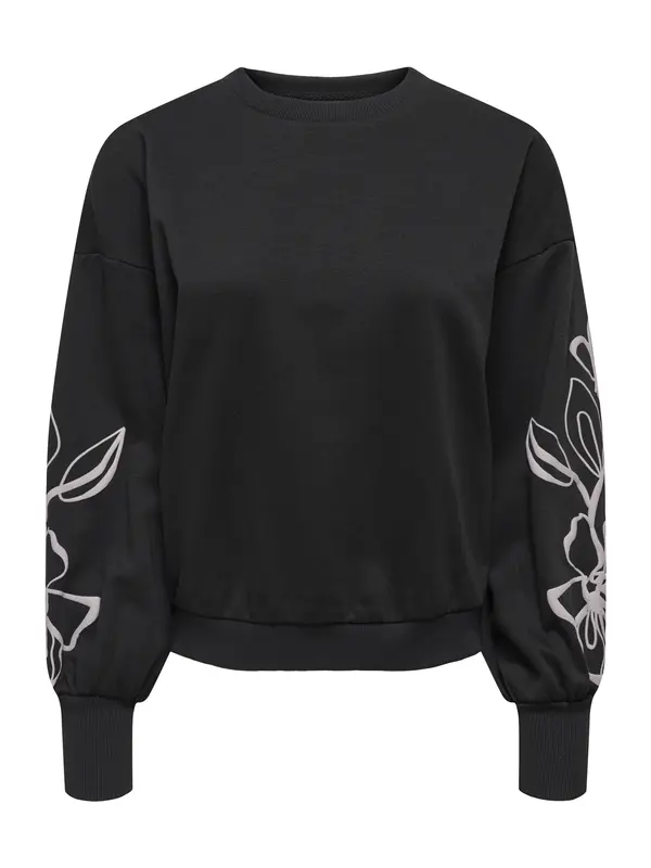 ONLY ONLY Sweater majica 'ONLBROOKE'  svijetlosiva / crna