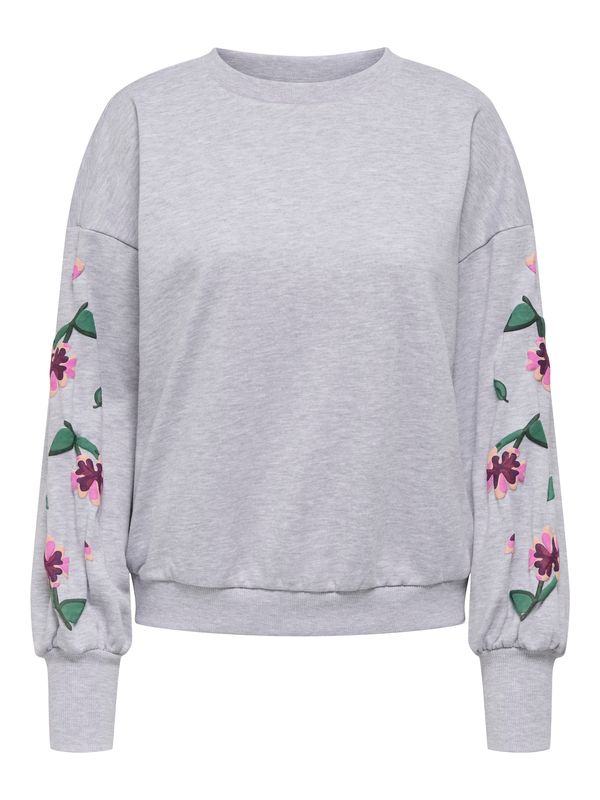 ONLY ONLY Sweater majica 'ONLBROOKE'  svijetlosiva / smaragdno zelena / ljubičasta / roza