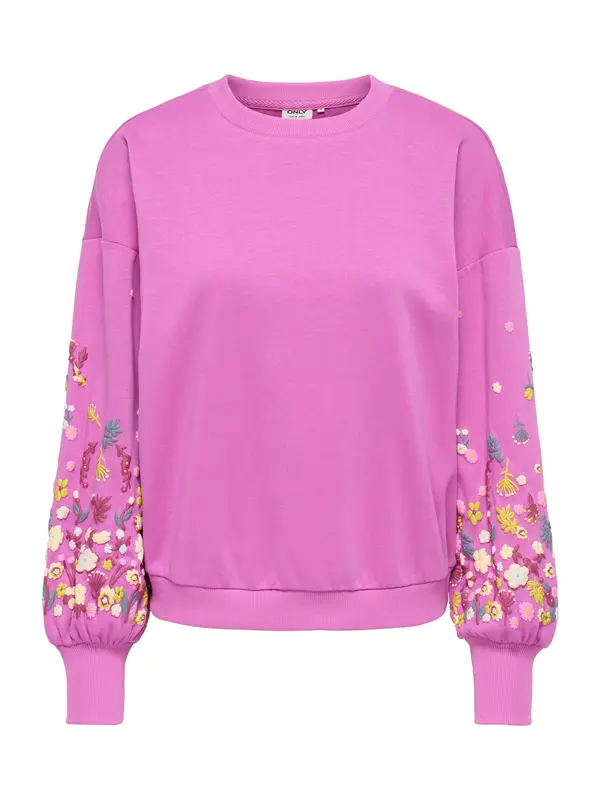 ONLY ONLY Sweater majica 'ONLBROOKE'  svijetložuta / žad / orhideja bijela / magenta