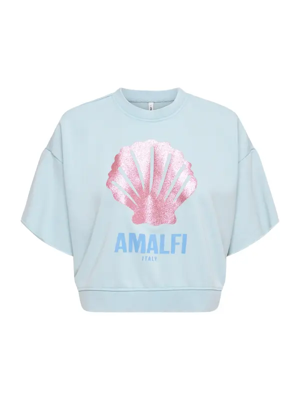 ONLY ONLY Sweater majica 'ONLCapri'  nebesko plava / pastelno plava / prljavo roza