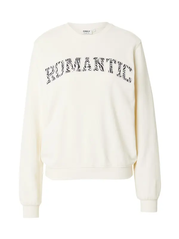 ONLY ONLY Sweater majica 'ONLFREDERIKKA'  crna / prljavo bijela